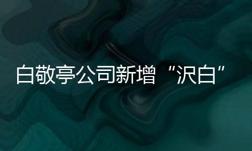 白敬标 皮革皮具亭公服装鞋帽增沢白司新商涉及